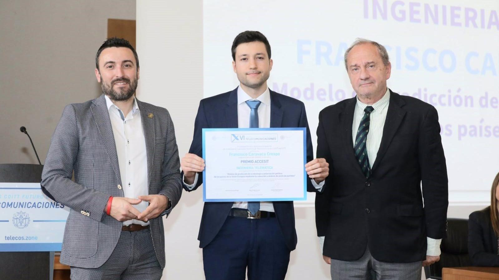 Un estudiante de la Universidad Carlos III de Madrid ha sido premiado con un accésit en los Premios COITT Futuro de las Telecomunicaciones