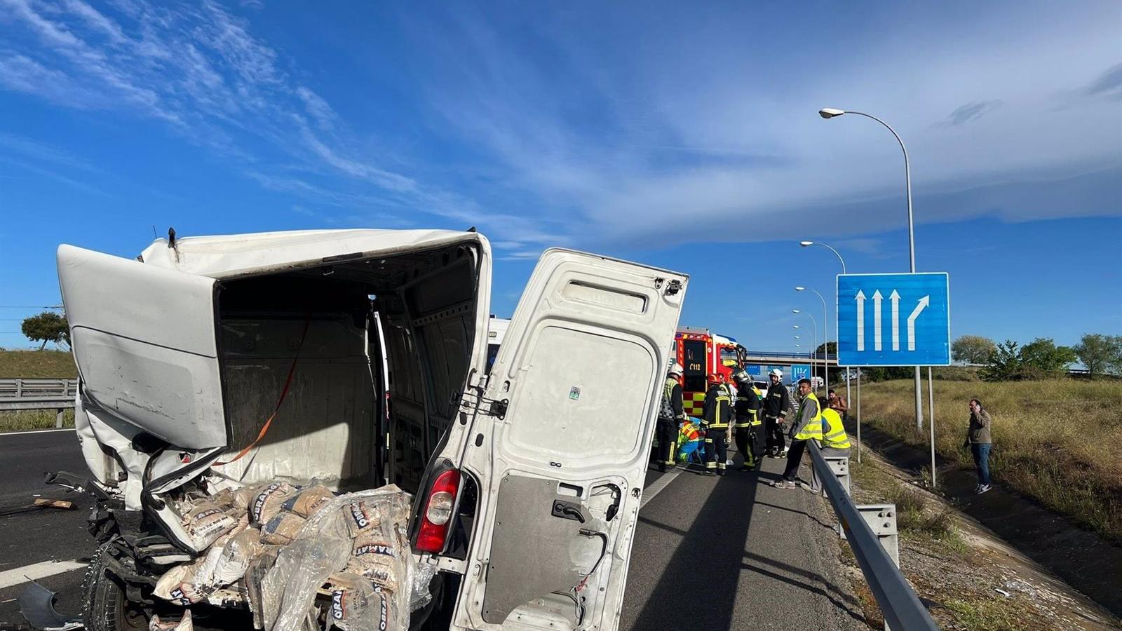  Tres heridos leves en un accidente de tráfico en la M-40 a la altura de Pozuelo de Alarcón