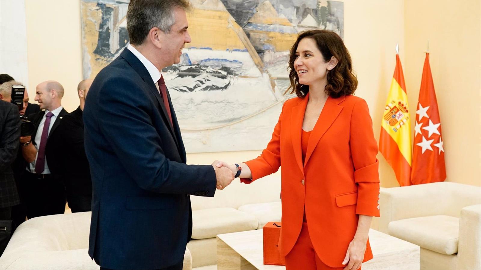 La Comunidad intensifica sus relaciones con Israel con una reunión entre Ayuso y su ministro de Exteriores