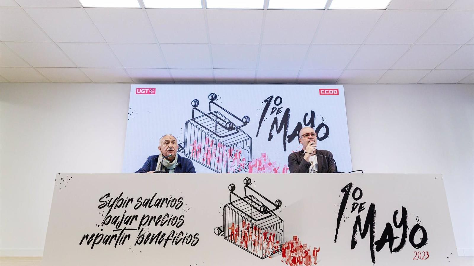 CCOO y UGT se manifiestan en más de 70 ciudades para exigir subidas salariales