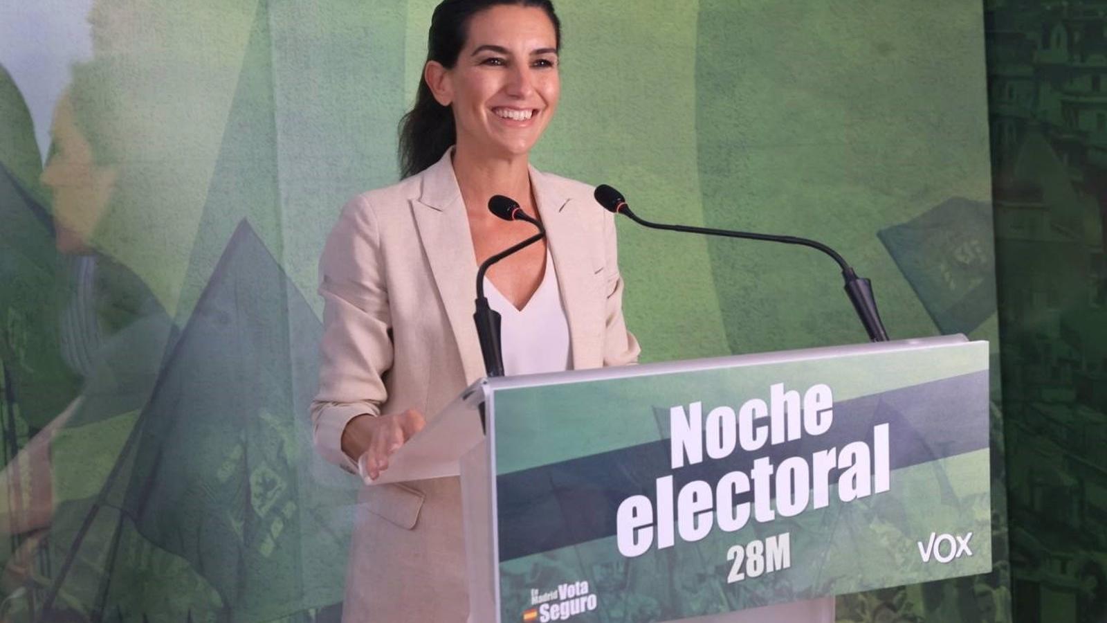 Rocío Monasterio destaca que Vox "ha resistido en Madrid" y celebra la salida de Podemos