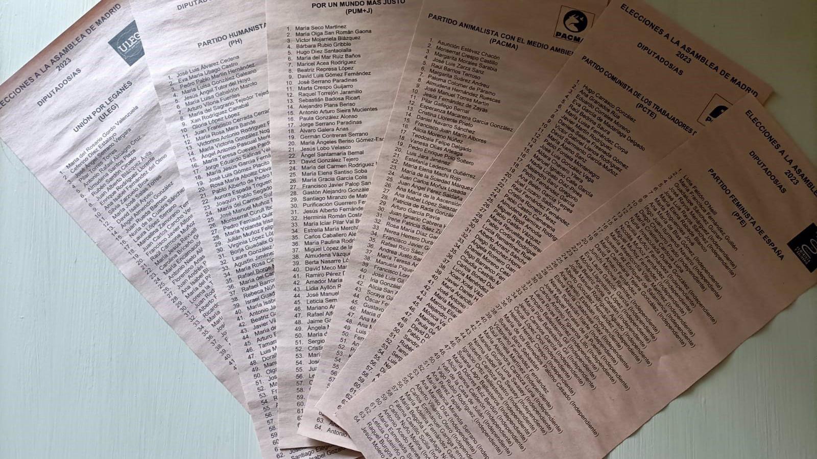 Las candidaturas alternativas en la Asamblea de Madrid suman únicamente 50.000 votos