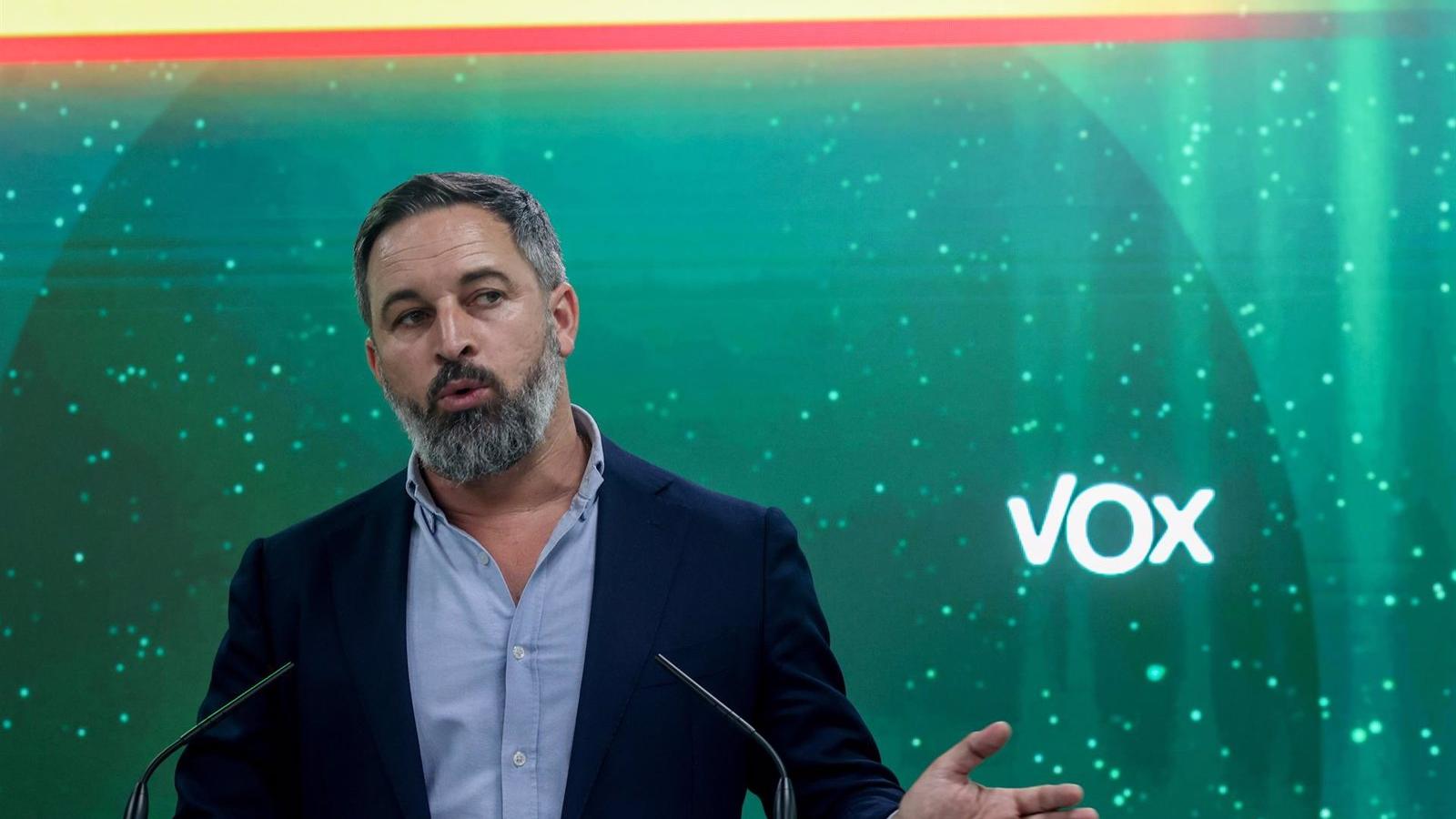 Abascal cree que la salida de Podemos de la Asamblea es "una excelente noticia" para España pese a la caída de Vox
