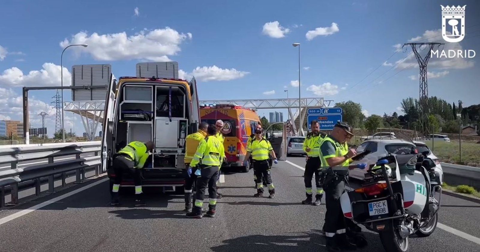 Muere un motorista en un accidente en la M-607 a la entrada de Madrid