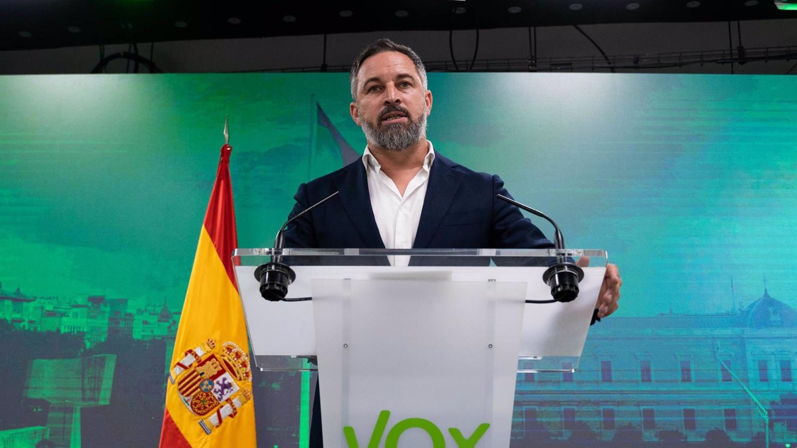 Abascal avisa al PP de que el acuerdo de la Comunidad Valenciana es el que Vox quiere "para toda España"
