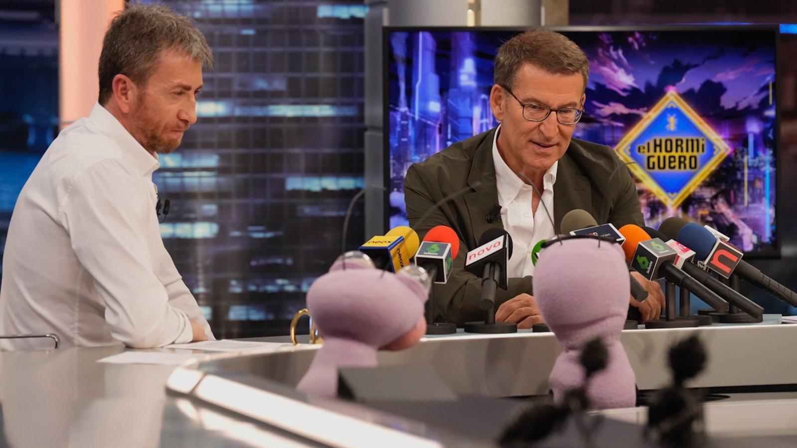 Feijóo logra en 'El Hormiguero' la mejor cuota de la historia del programa con más de tres millones de espectadores