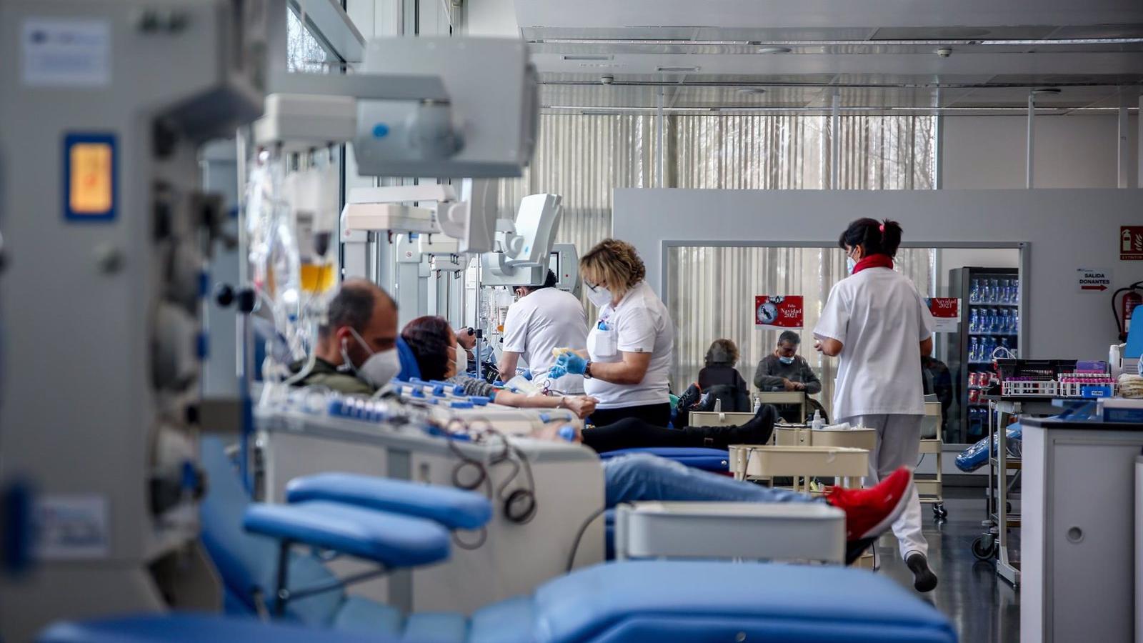 En alerta roja las reservas de sangre de los grupos 0+ y 0- en la Comunidad de Madrid