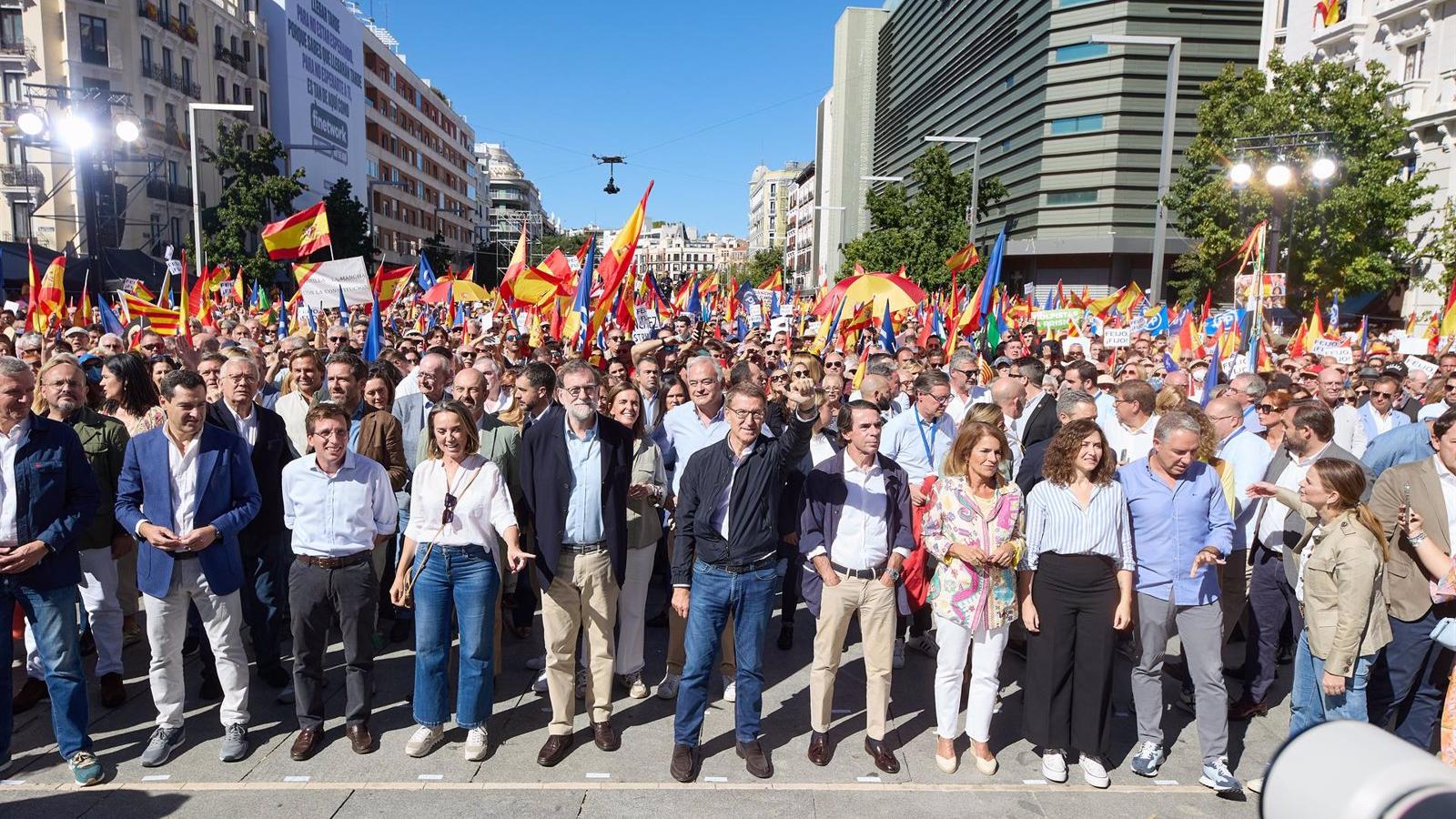 El PP congrega en Madrid a más de 60.000 personas en su acto contra la amnistía