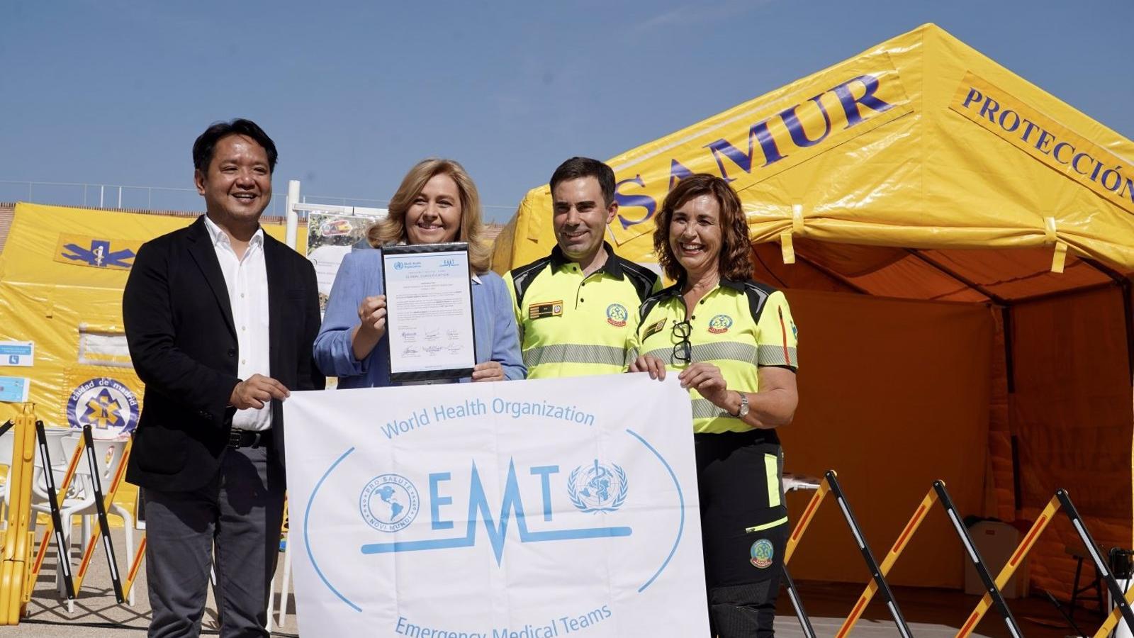 El Samur se convierte en el servicio de emergencias municipal con el mayor reconocimiento en la clasificación de la OMS