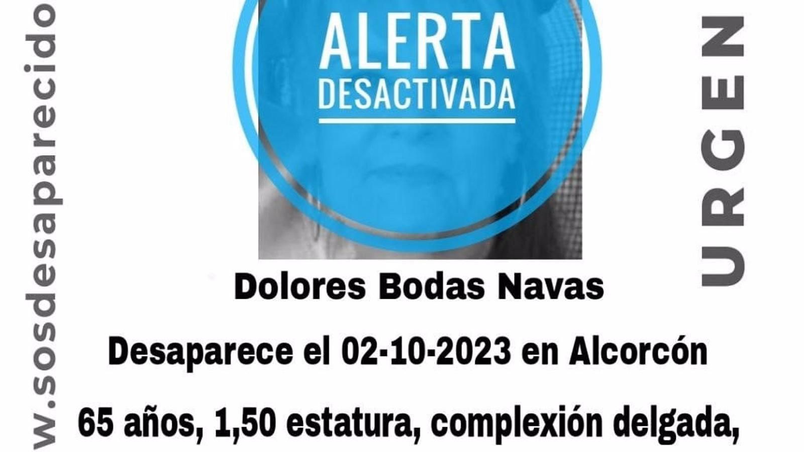 Encuentran en buen estado a la mujer de 65 años desaparecida hace una semana en Alcorcón