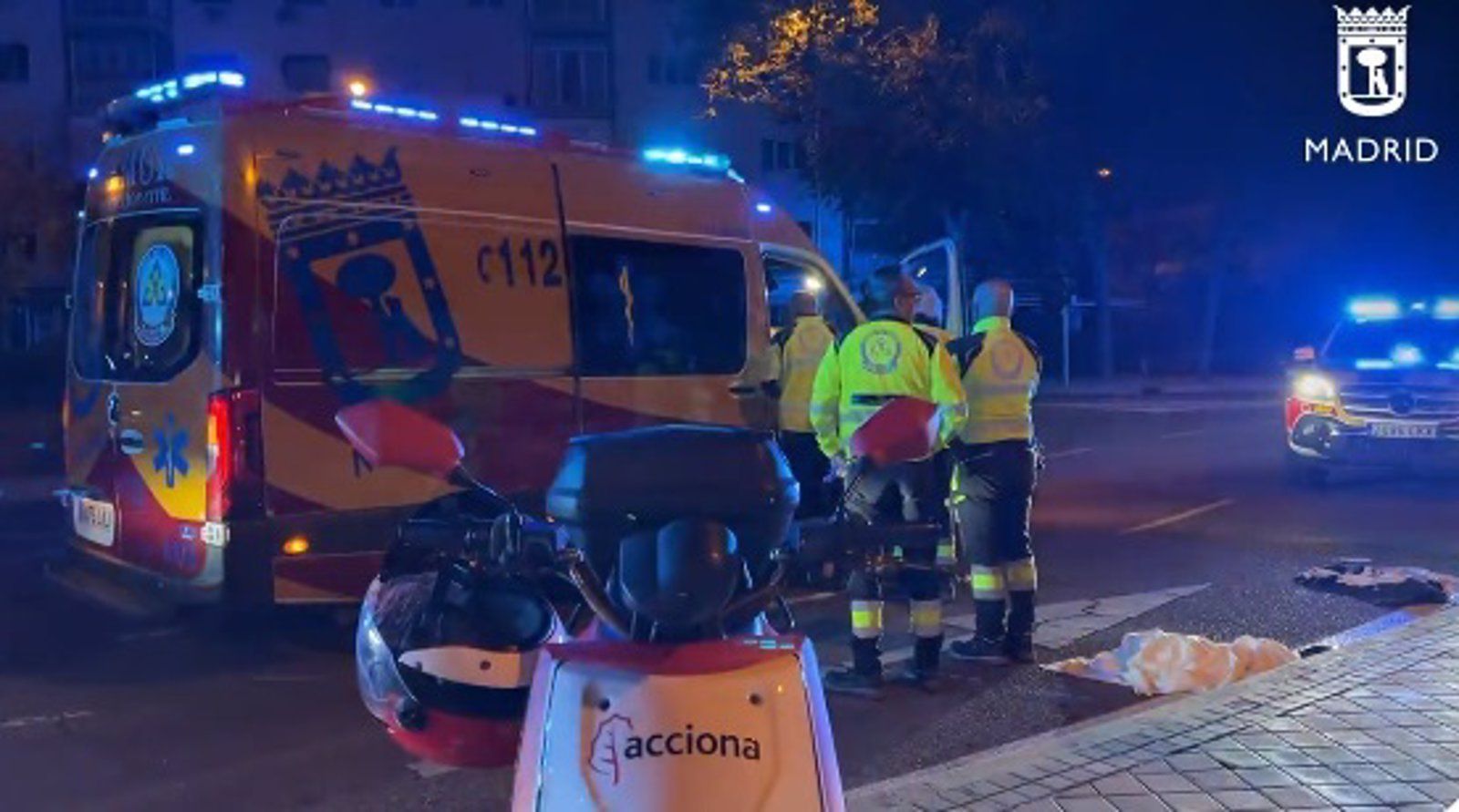  Herido un joven de 25 años en un accidente de moto en la calle Serrano