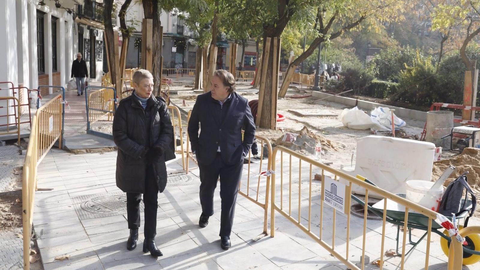 La reforma de la plaza de Olavide en Chamberí estará lista la próxima primavera