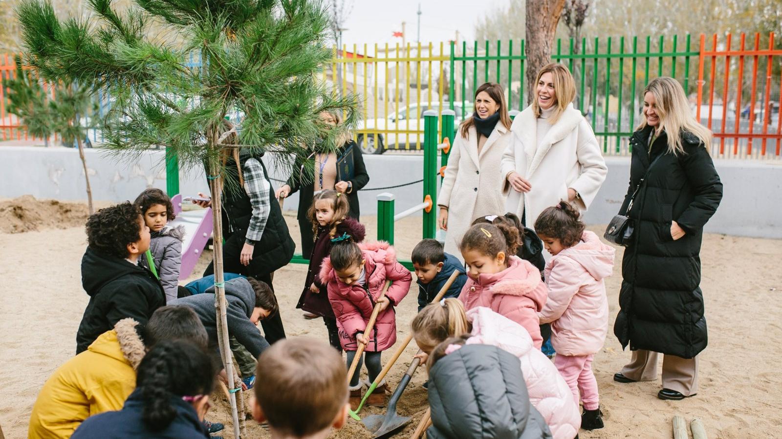 Pozuelo planta 30 árboles en los colegios Infanta Elena y Pinar Prados de Torrejón