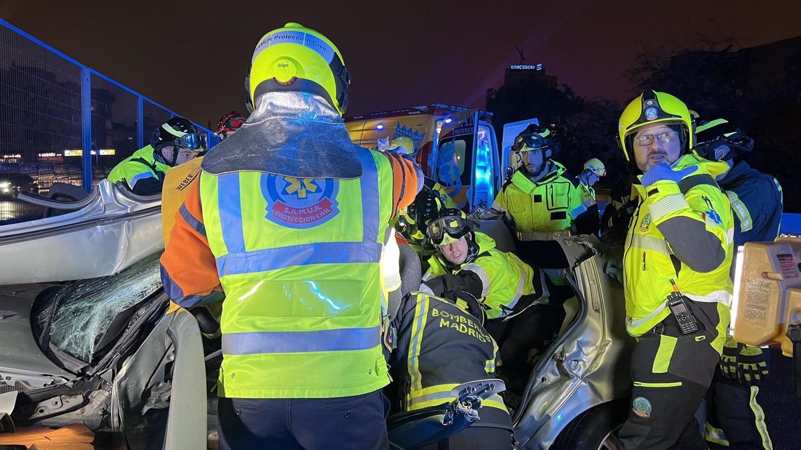 Dos heridos, uno grave, tras un accidente de tráfico en la M-30
