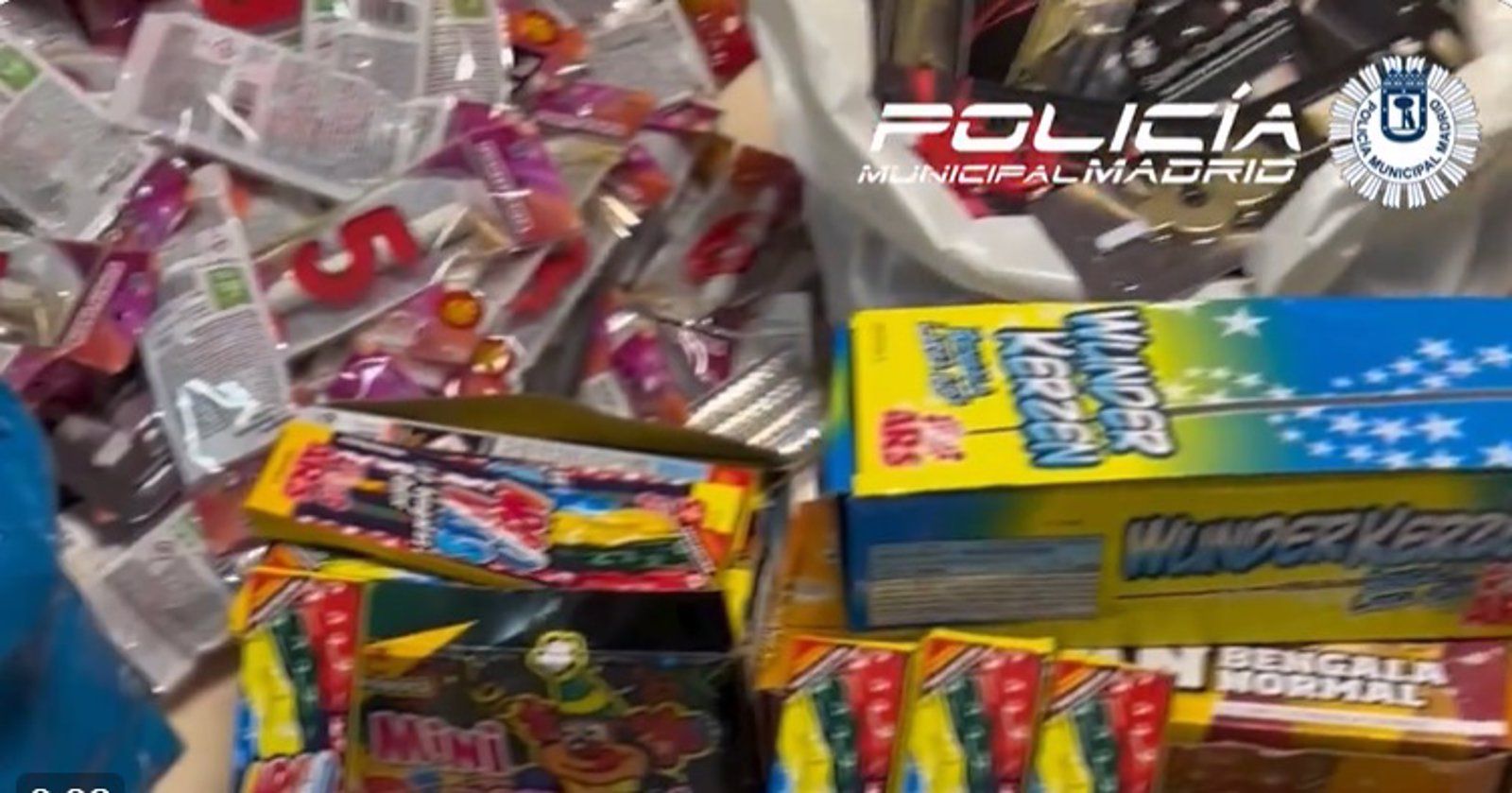  Incautados en Puente de Vallecas más de 11.000 artículos pirotécnicos prohibidos