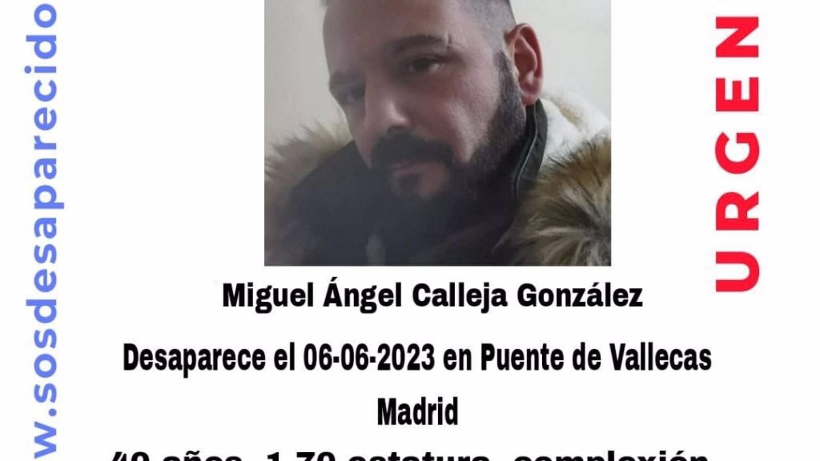  Buscan a un hombre de 40 años desaparecido desde el día 6 de diciembre en Puente de Vallecas