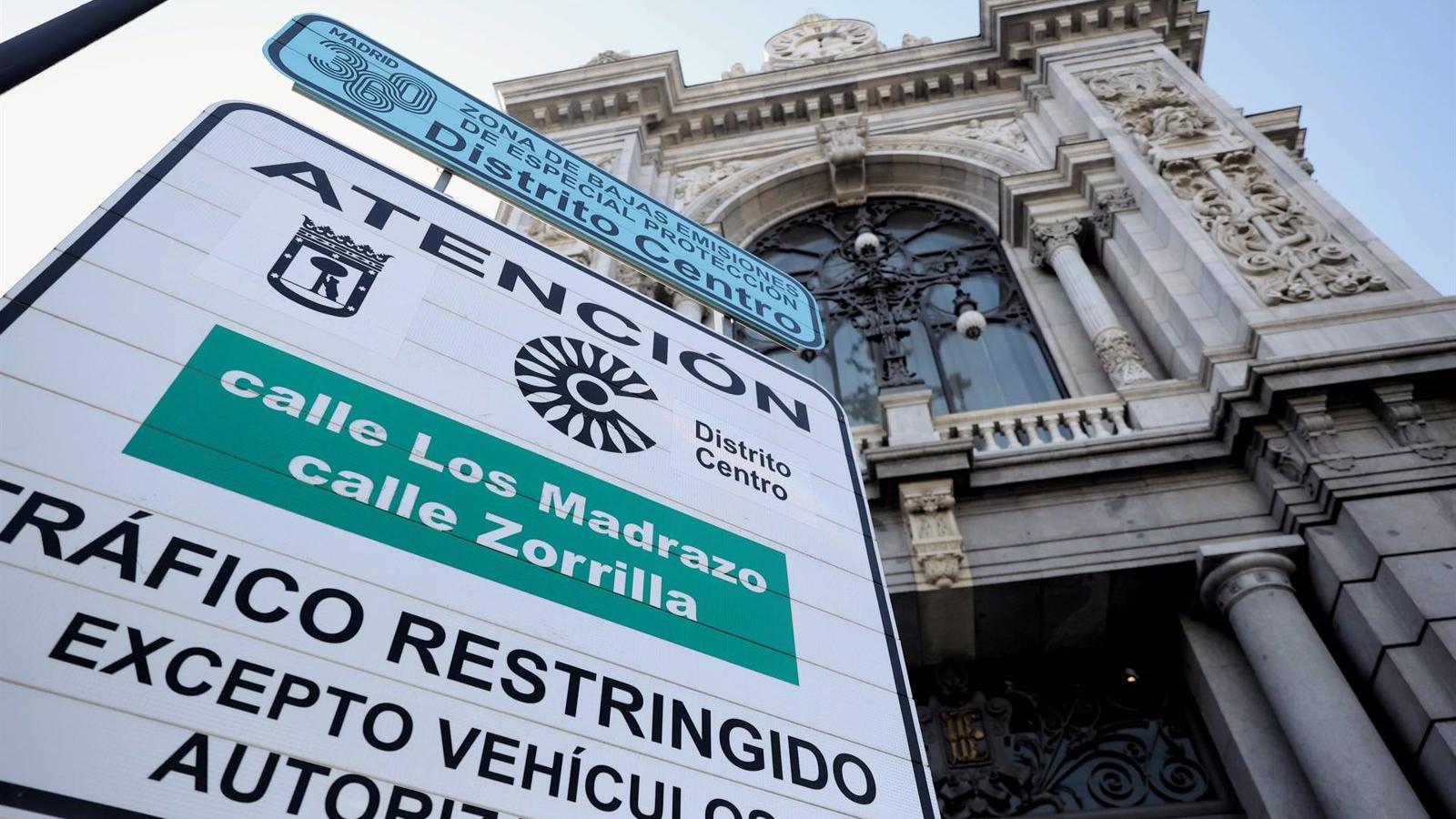 El 1 de enero comienza el periodo de aviso en Madrid ZBE para toda la capital