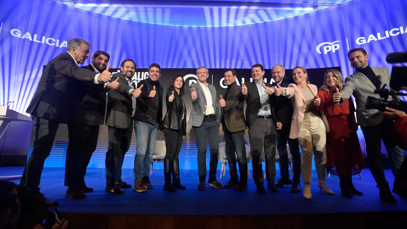 Líderes autonómicos del PP acusan a Sánchez de "crear muros" en España con sus acuerdos con Junts