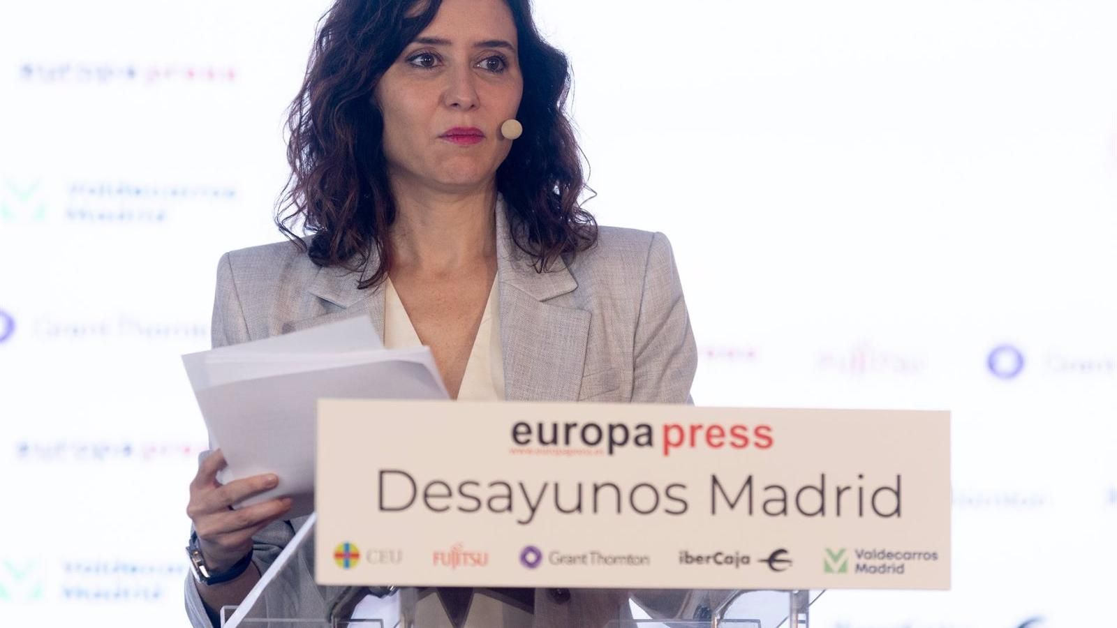 Díaz Ayuso acusa al Gobierno de querer dejar a Madrid sin energía