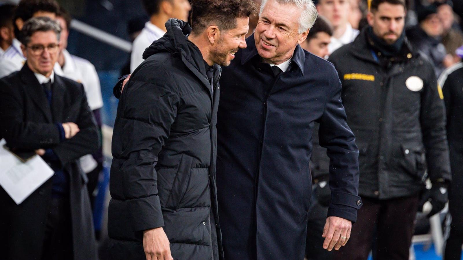  Carlo Ancelotti: "Simeone es uno de los entrenadores más difíciles a los que me he enfrentado"