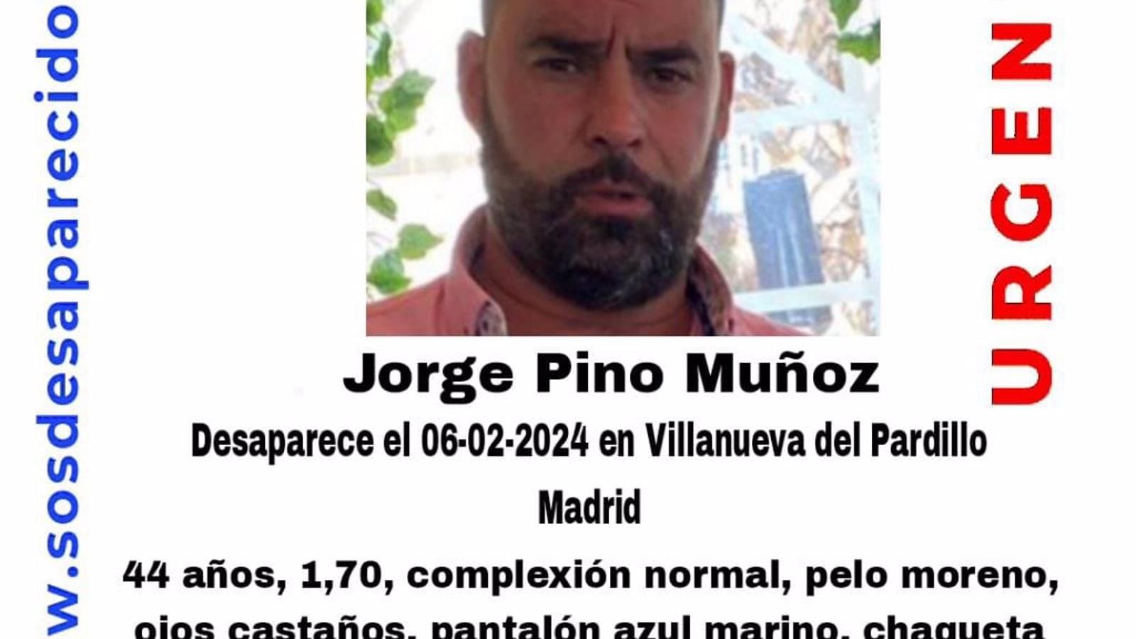  Buscan a hombre de 44 años desaparecido el martes en Villanueva del Pardillo