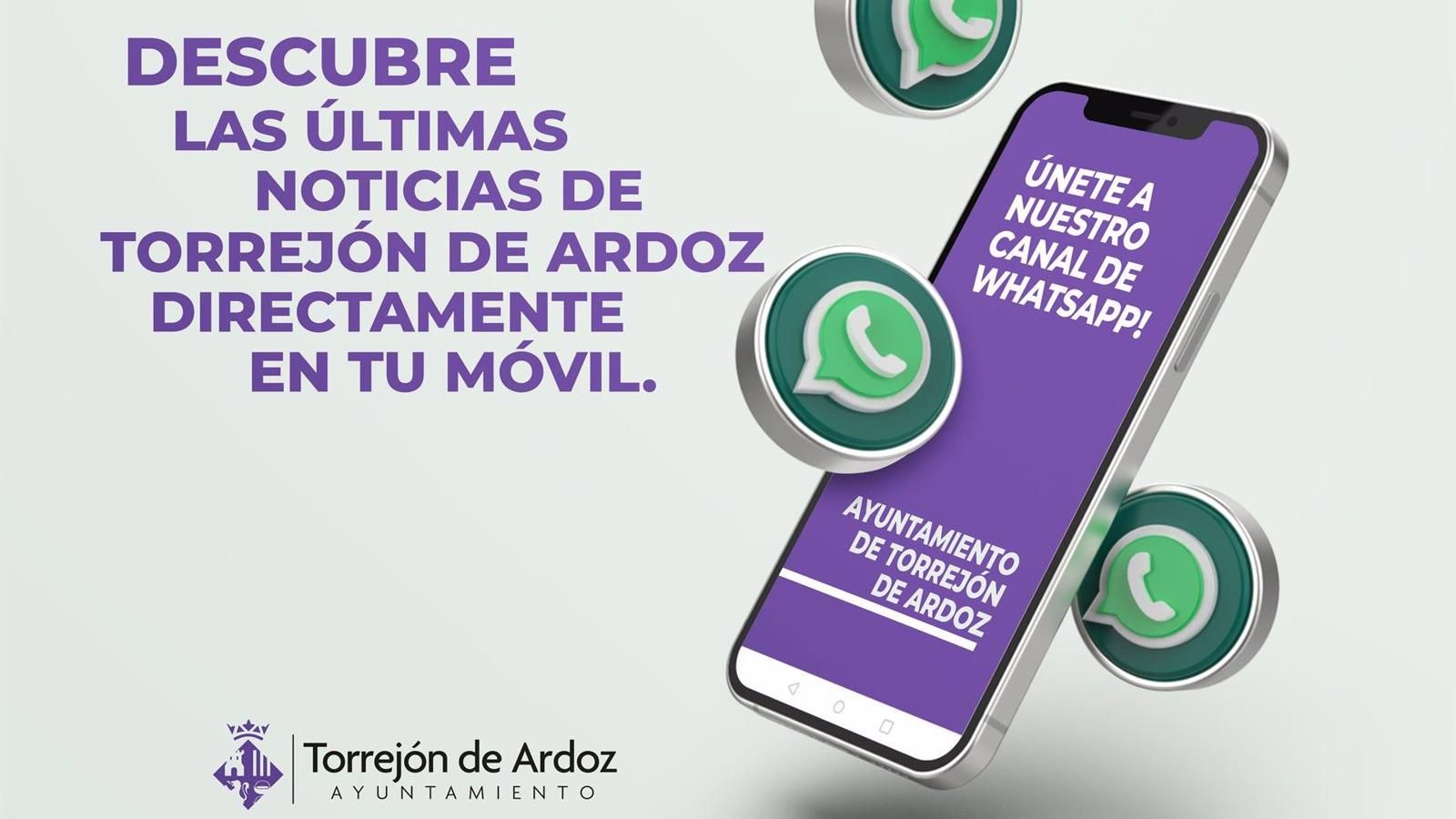 Torrejón crea un canal de Whatsapp para ofrecer noticias de actualidad e información de interés