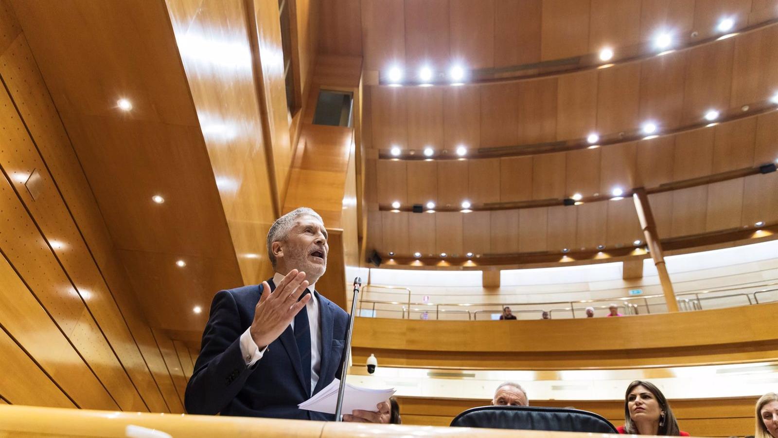 El PSOE denuncia un "acoso sin límites" a Marlaska por su reprobación tras el asesinato de los dos guardias civiles