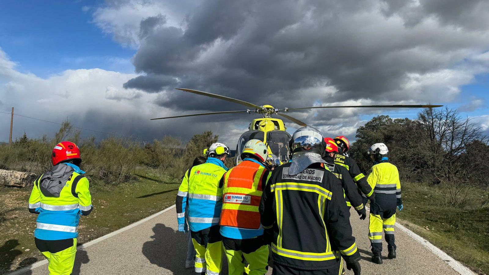  Heridos graves dos motoristas tras sufrir un accidente a la altura de El Vellón