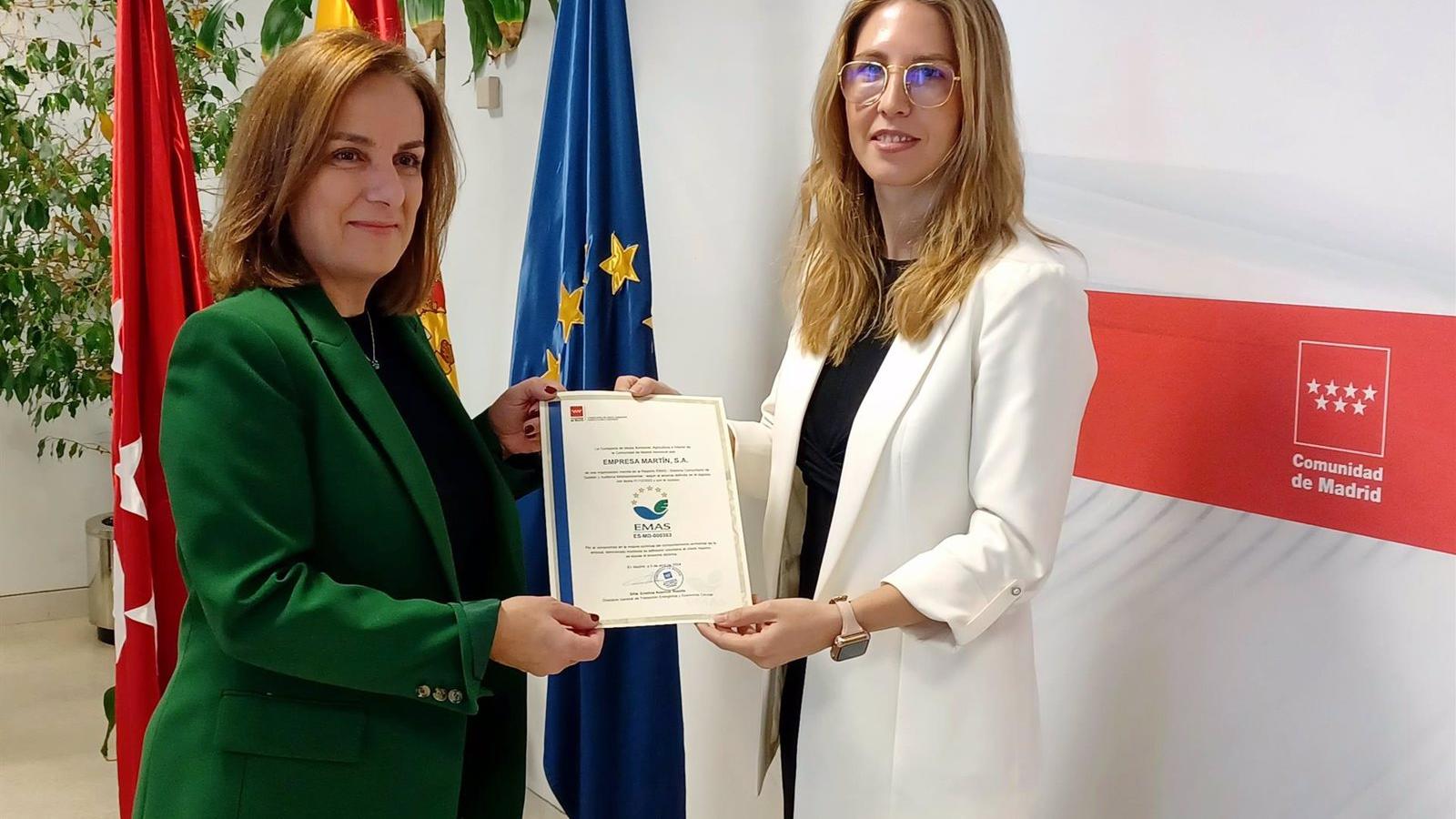 La Comunidad reconoce el compromiso con la gestión medioambiental de 13 empresas e instituciones madrileñas