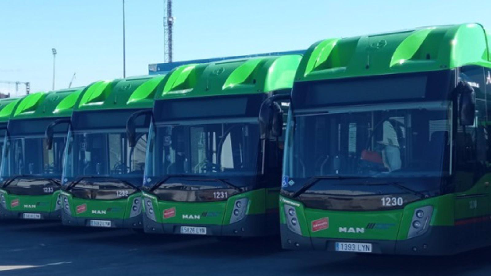 Seguimiento masivo a la huelga de autobuses interurbanos en la Comunidad de Madrid