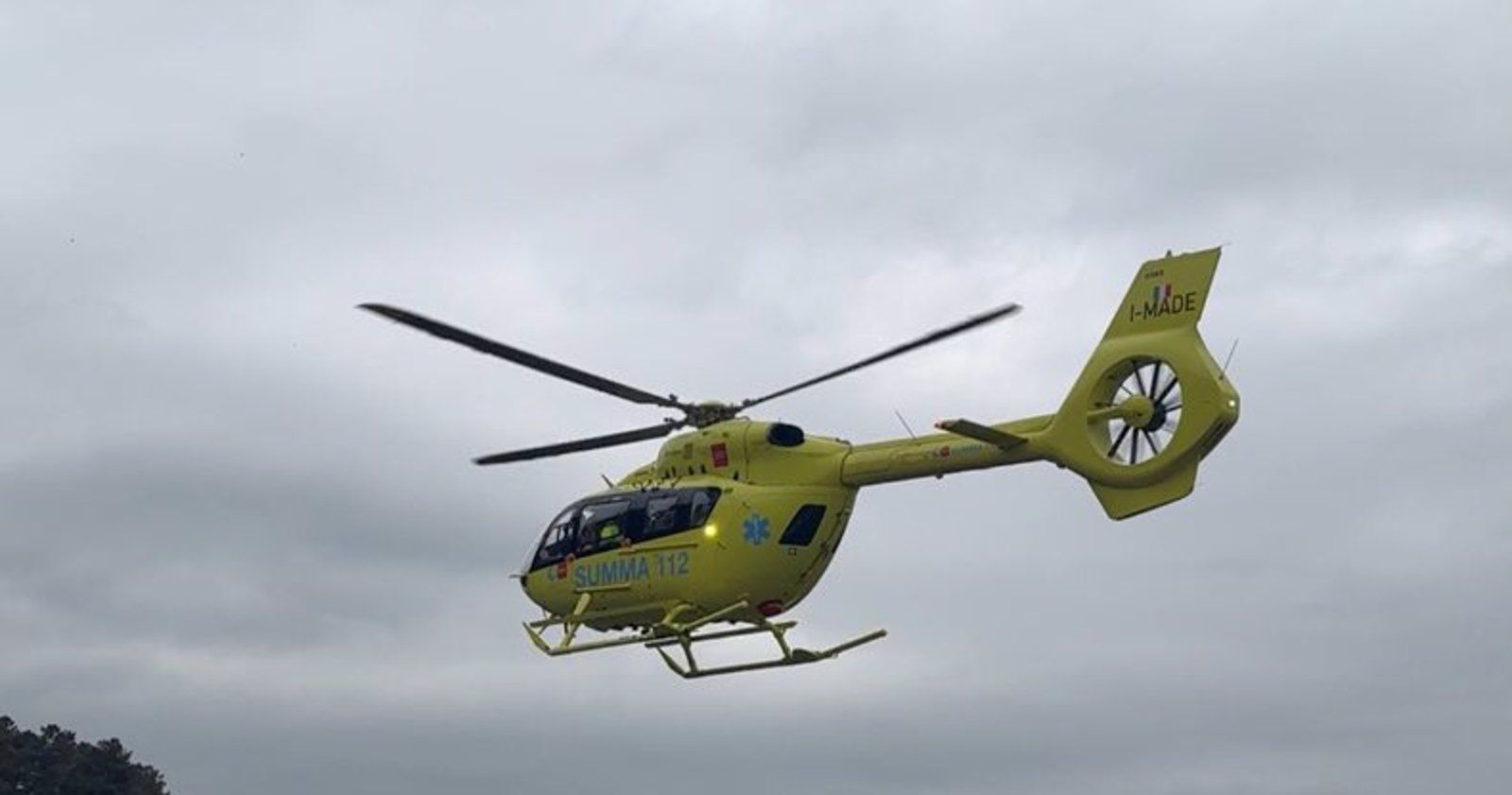 Evacúan en helicóptero a una mujer tras un accidente laboral en Villarejo de Salvanés