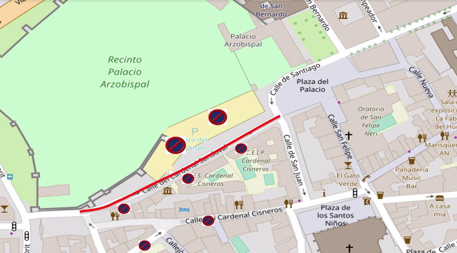 Alcalá.- Varias calles entorno al casco histórico, restringidas al tráfico y estacionamiento hasta el próximo lunes