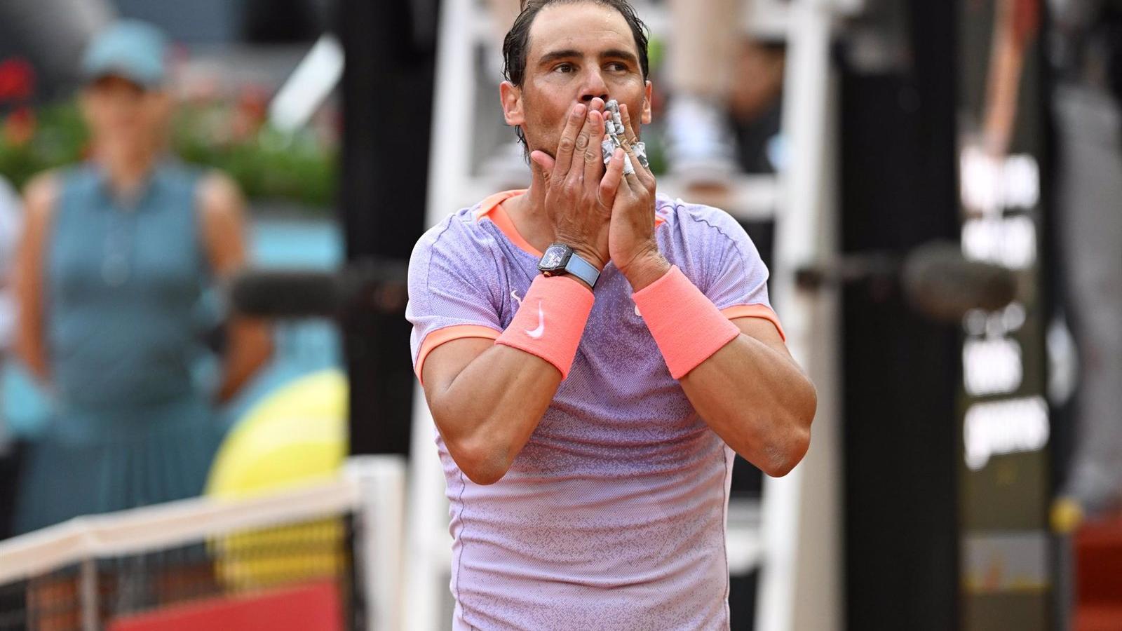 El tenista español Rafa Nadal dice adiós a Madrid