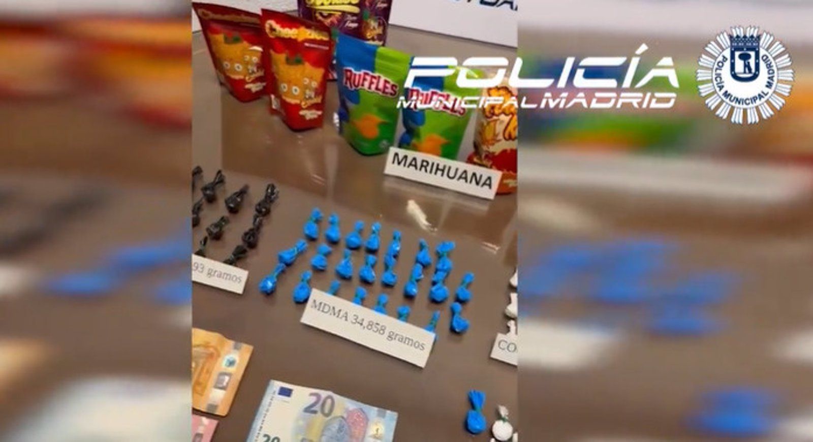 Detenido en Madrid por vender drogas en bolsas de snacks