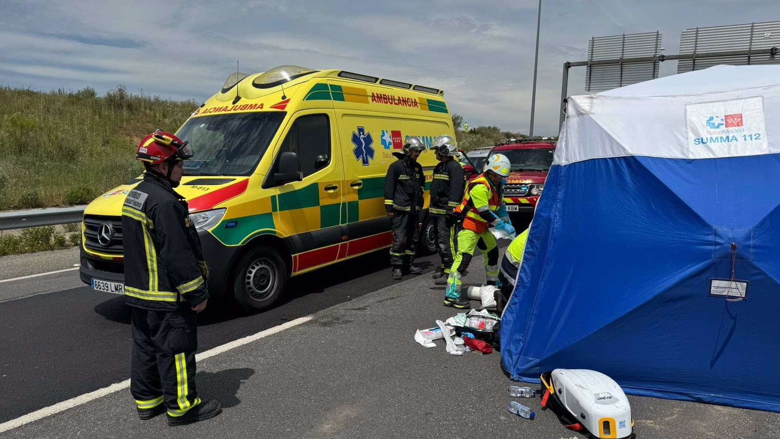 Accidente mortal en la M-50: un todoterreno choca con un camión