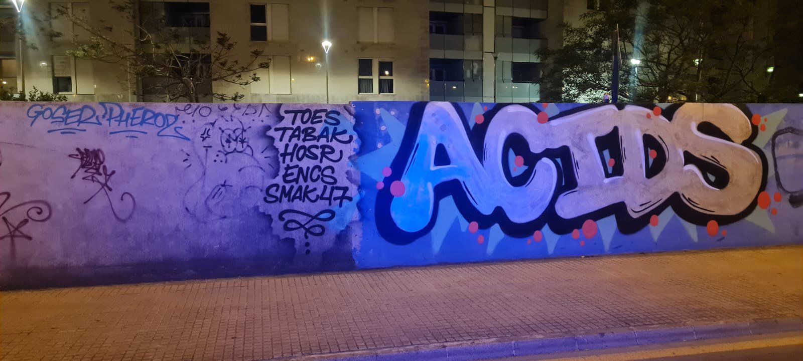 Denuncian a tres jóvenes por pintadas vandálicas en Palma y Madrid