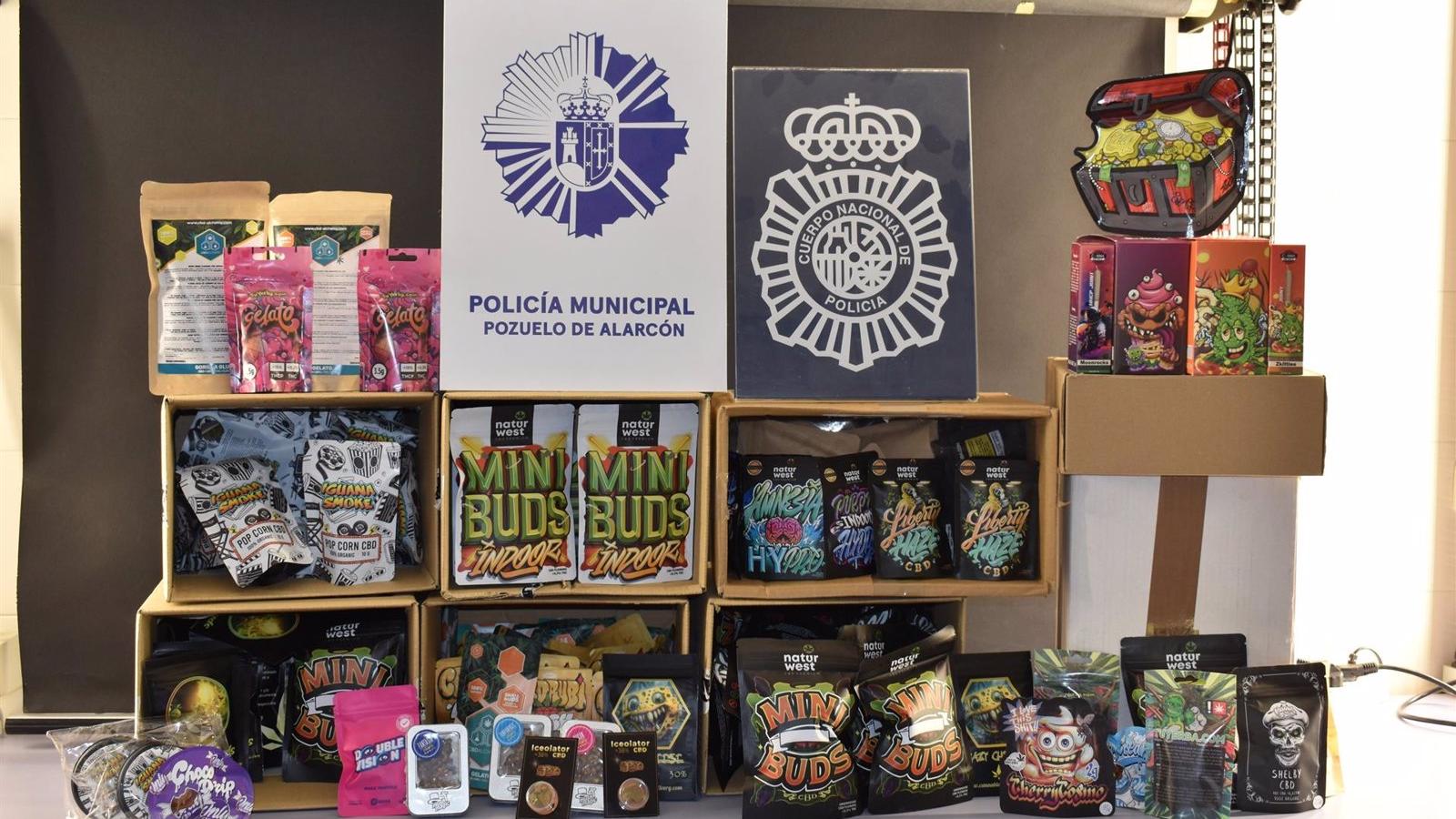 Desmantelada una tienda encubierta de productos de cannabis en Pozuelo de Alarcón