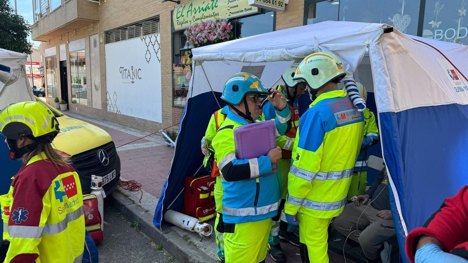 Incendio en Parla: Nueve intoxicados leves por inhalación de humo