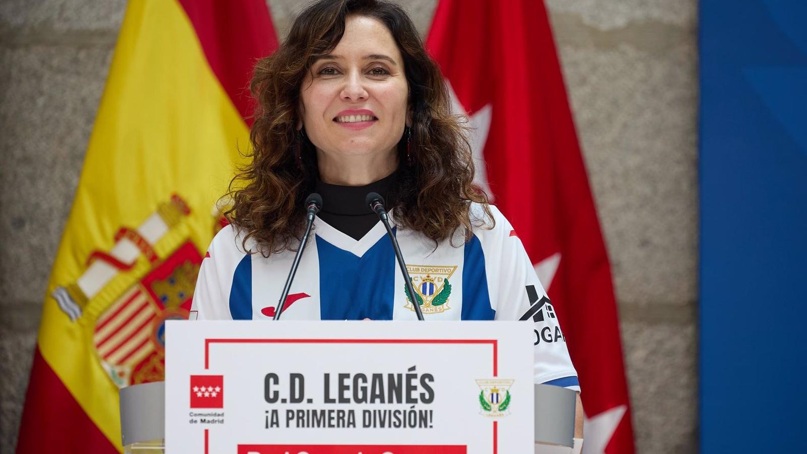 Leganés celebra su ascenso a LaLiga EA Sports en la Real Casa de Correos