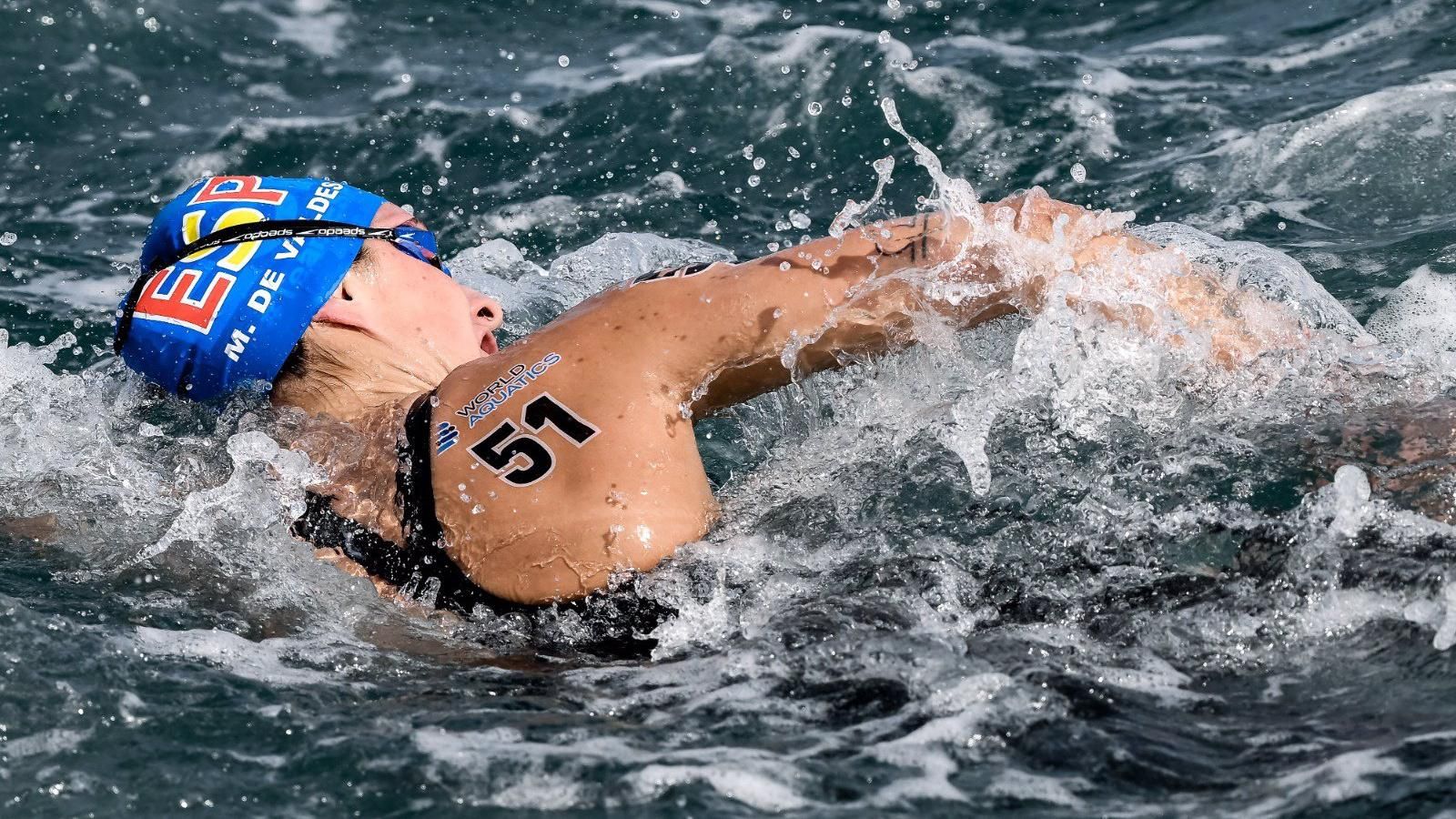 De Valdés roza el bronce en los 5 kilómetros en aguas abiertas del Europeo de natación
