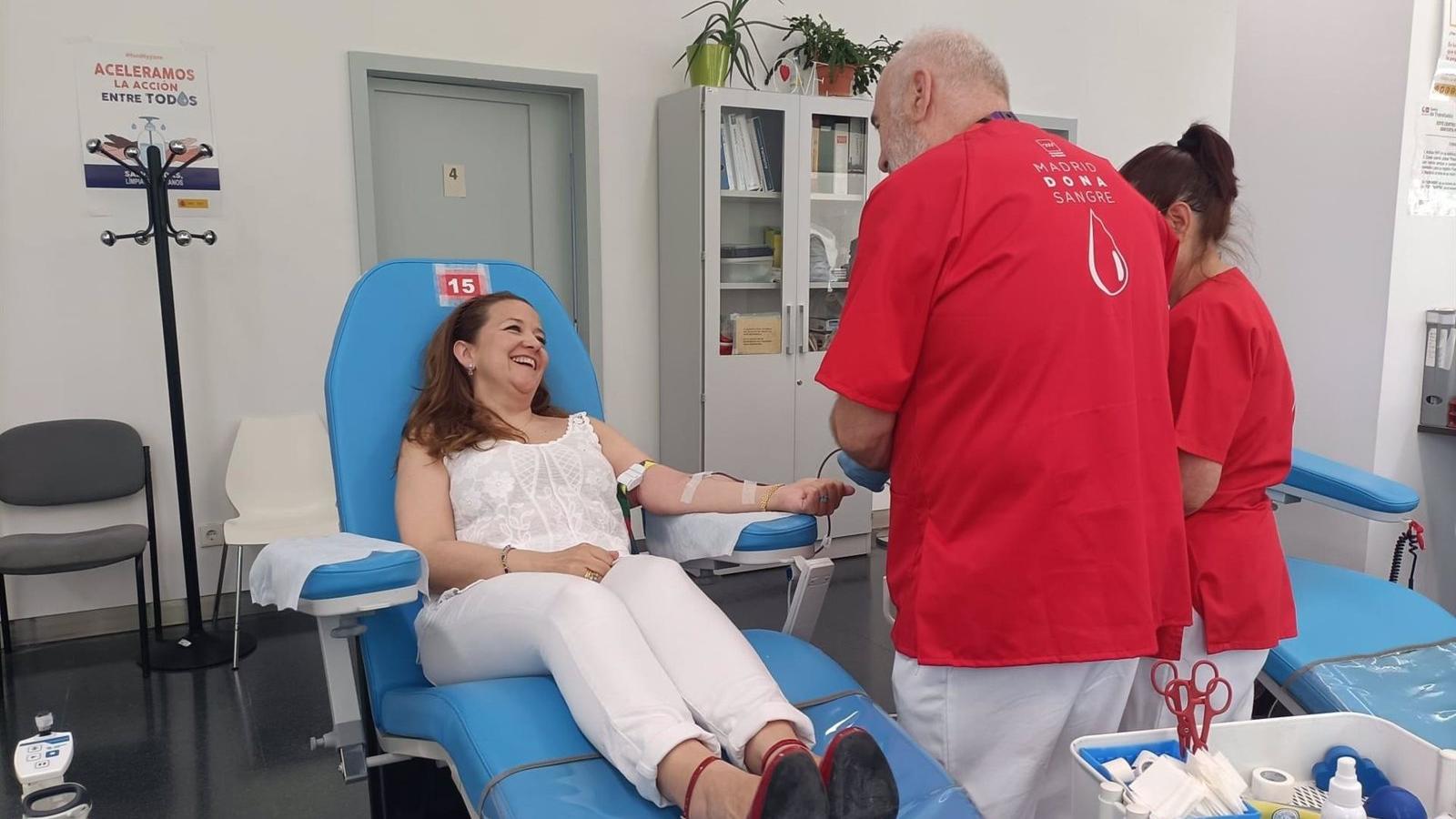 Fátima Matute llama a los madrileños a donar sangre en el Día Mundial del Donante