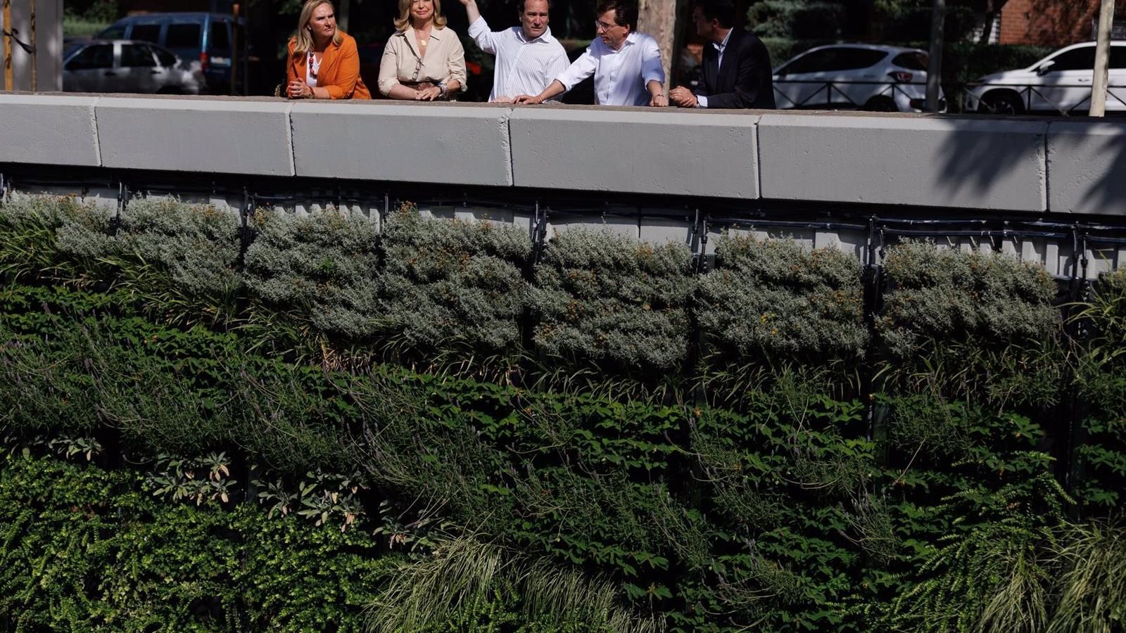 Madrid ampliará los jardines verticales en la M-30 utilizando agua reciclada
