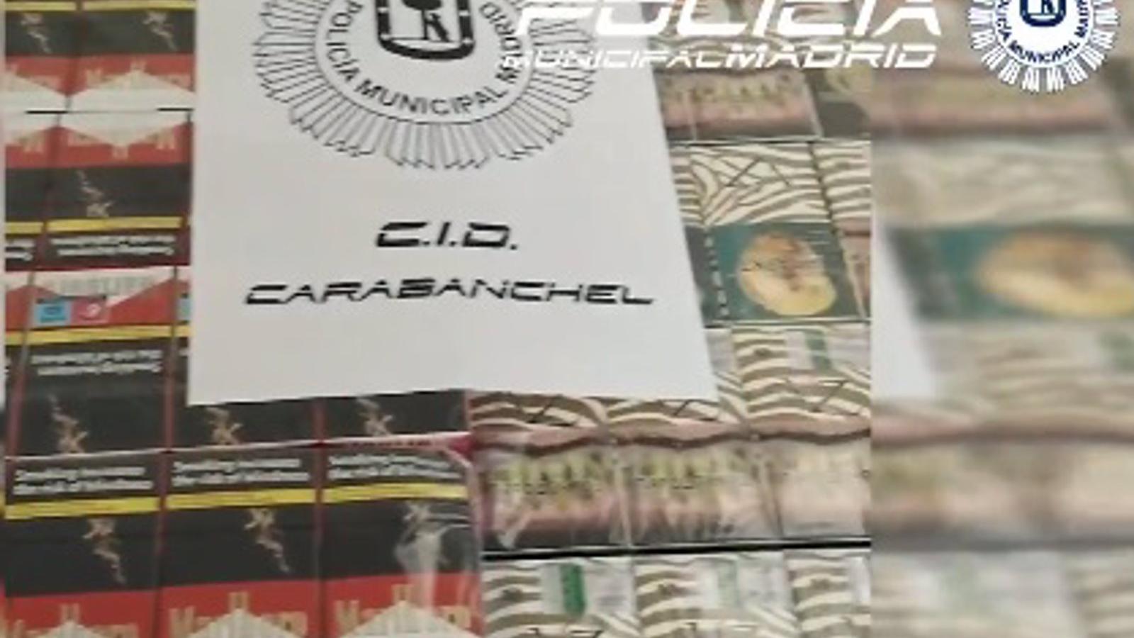 Incautan 520 cajetillas de tabaco de contrabando en Carabanchel