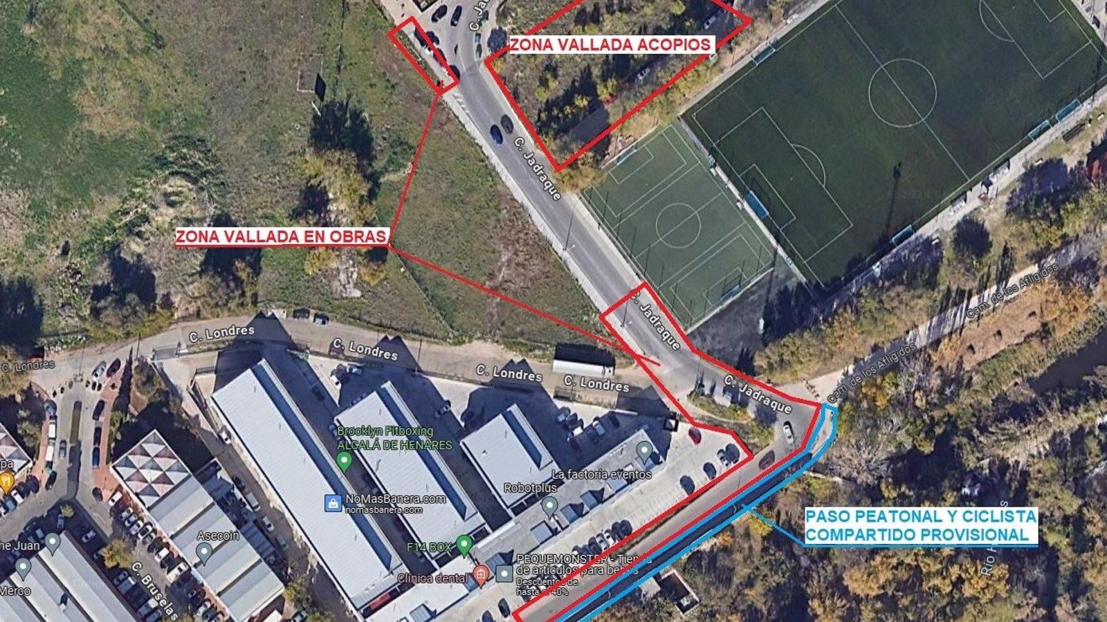 Arrancan las obras de reforma y ampliación de la calle Jadraque y camino de los Afligidos en Alcalá de Henares