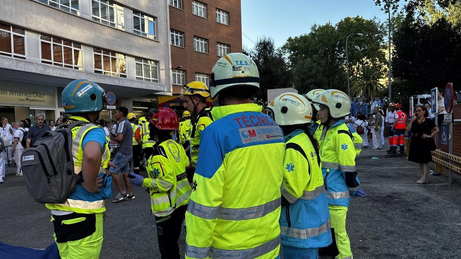 Controlado el incendio en la Fundación Jiménez Díaz de Madrid