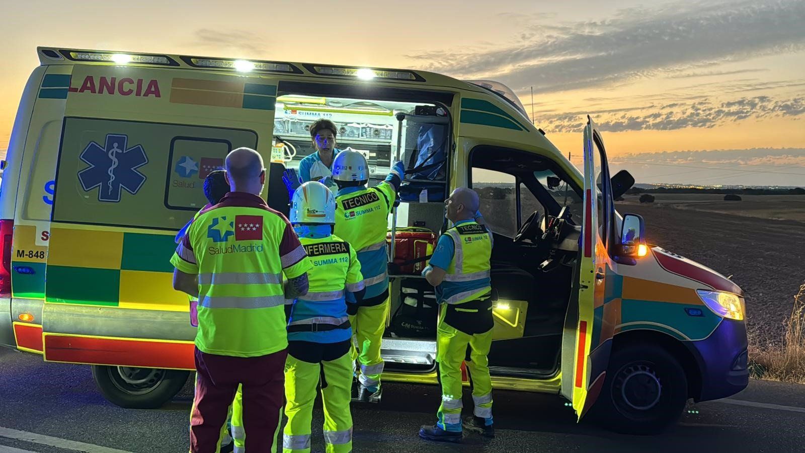  Un bebé de 14 días herido grave en un accidente en Sevilla la Nueva
