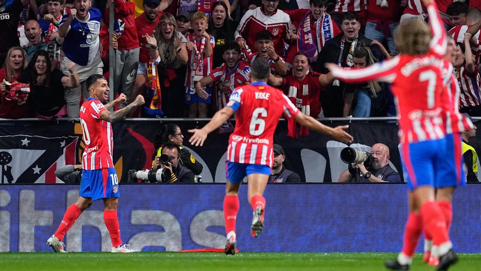 El Atlético empata el derbi en el último suspiro con un gol de Correa