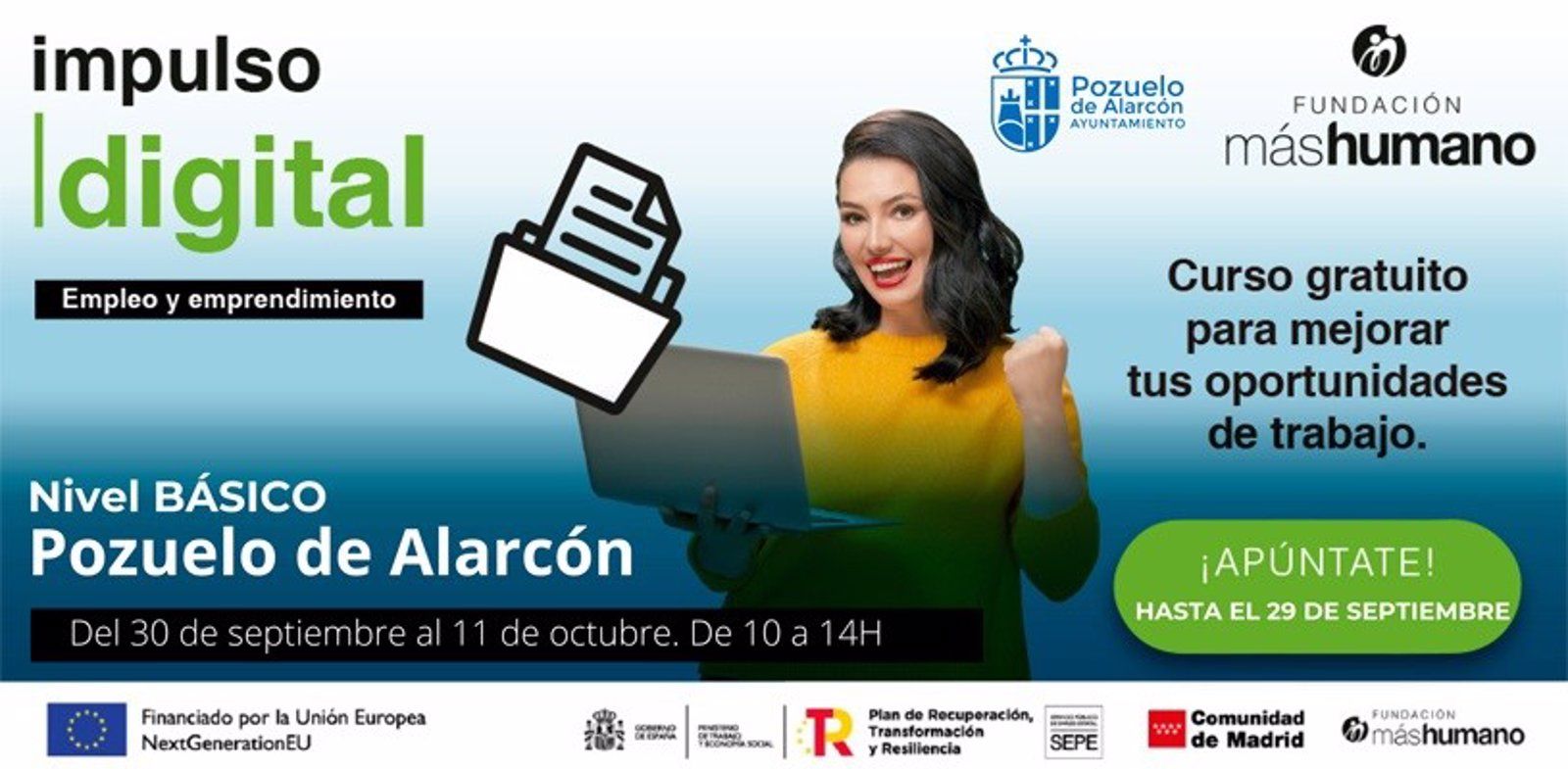 Pozuelo de Alarcón lanza un curso digital para mujeres desempleadas