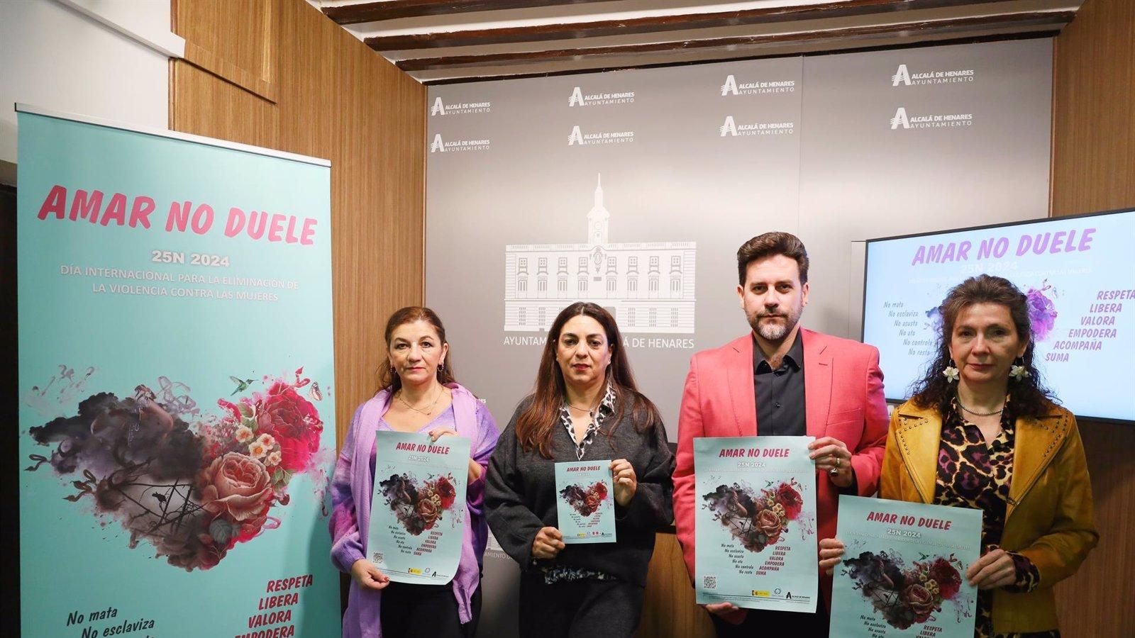 Alcalá presenta la campaña "amar no duele" con actividades por el Día de la Violencia contra la Mujer