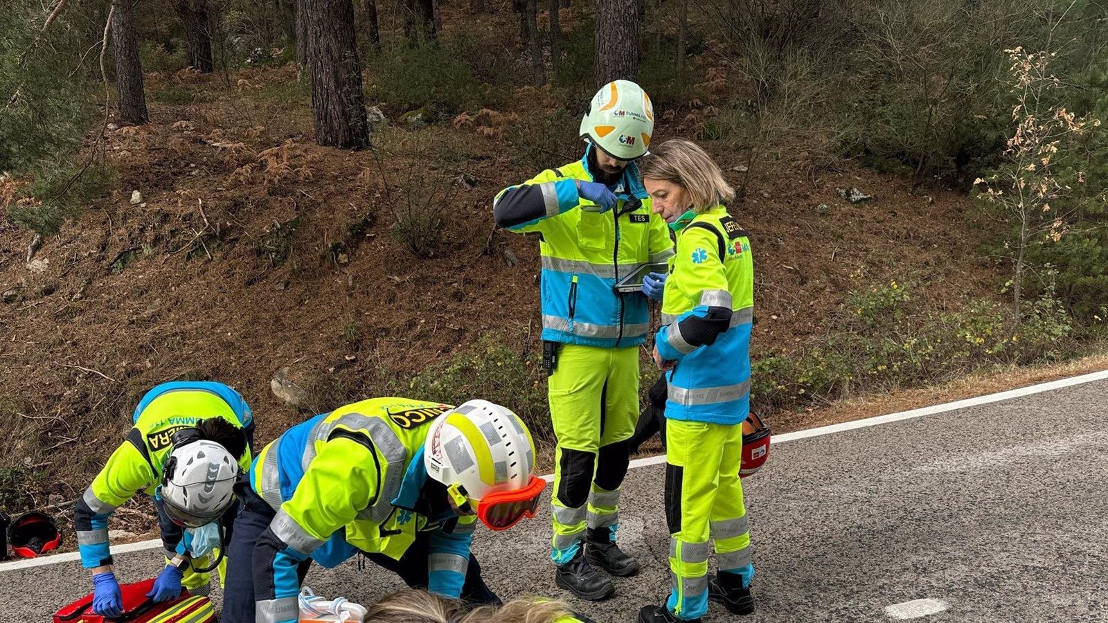 Un motorista de 50 años pierde la vida en un siniestro vial en Bustarviejo